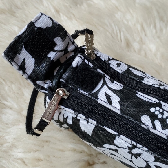 Merengue Hibiscus Double Zip Oblong Travel Pouch - Picture 5 of 7